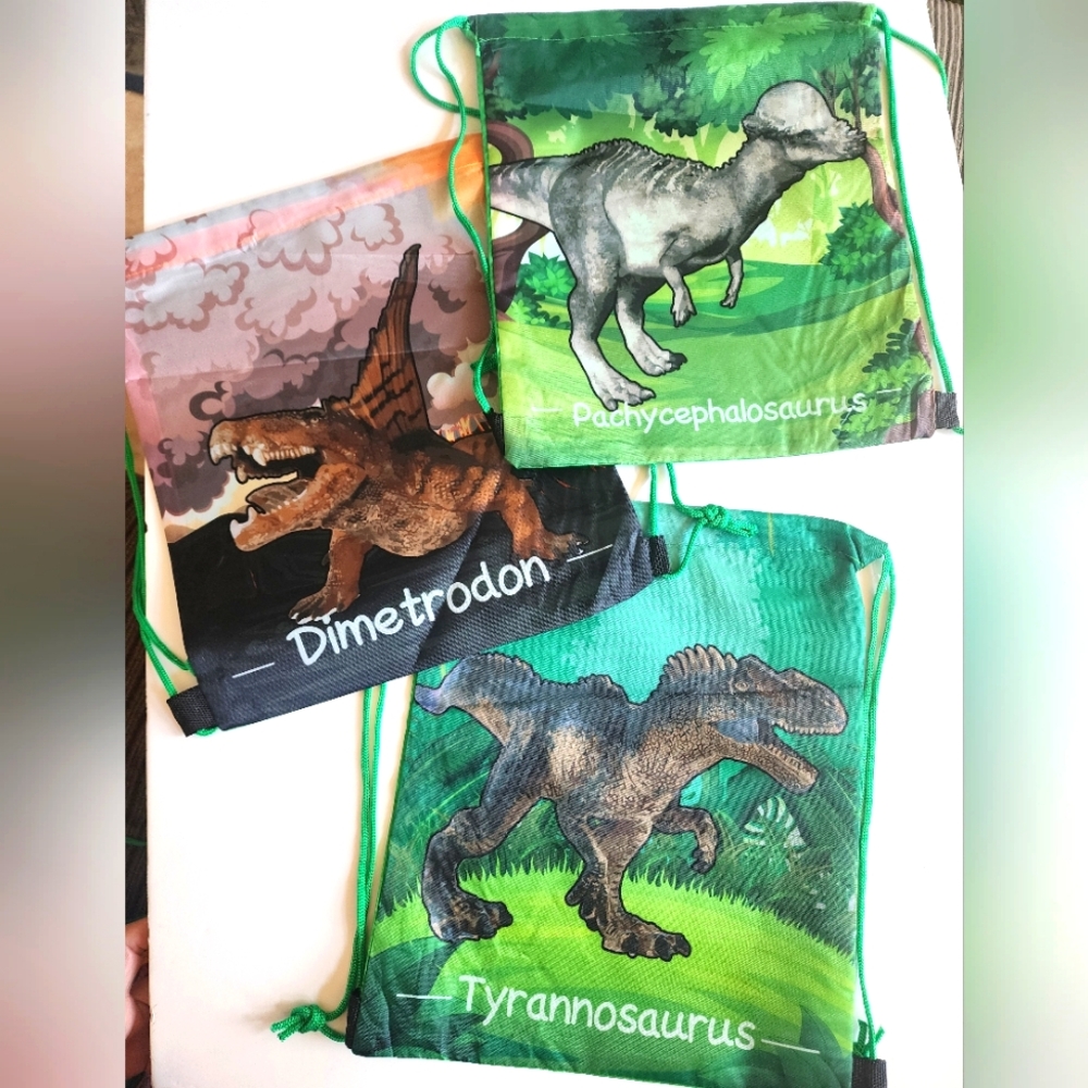Dinosaur Drawstring‎ Bags for Reptile Enthusiasts